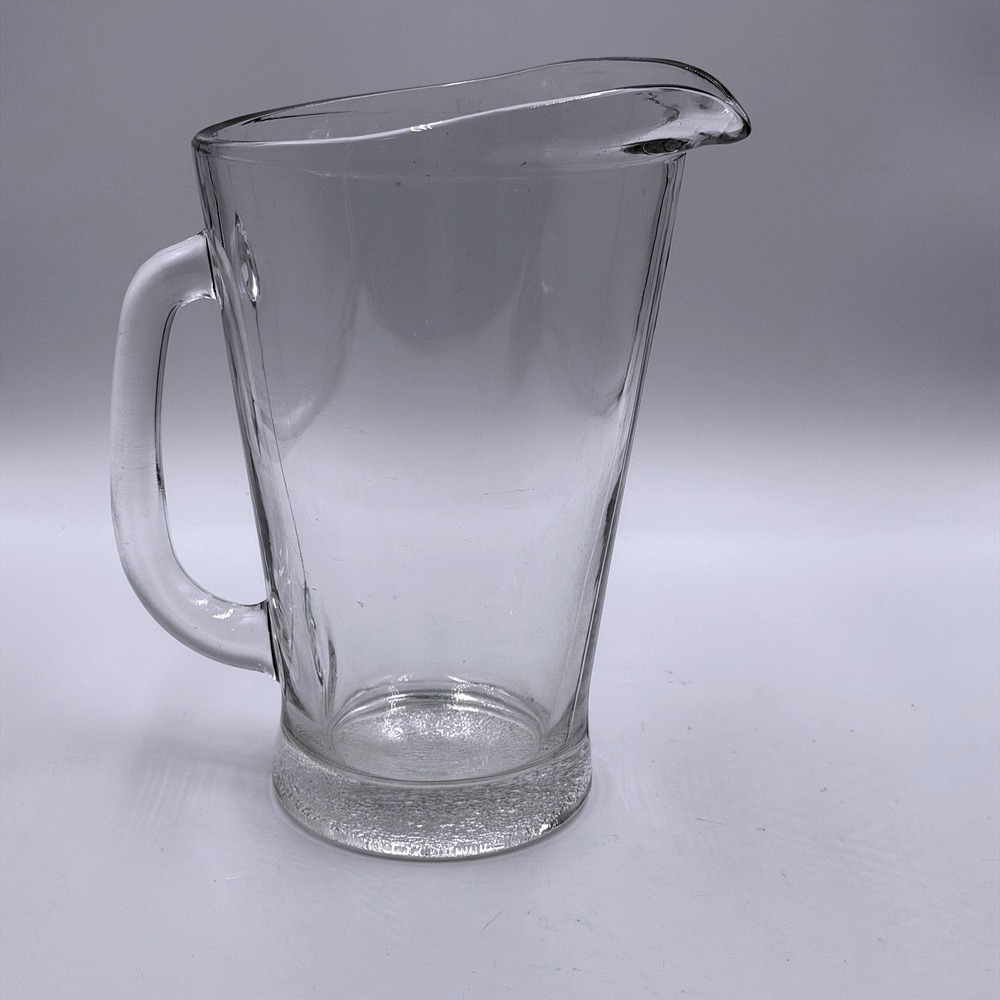 Vintage Clear Anchor Hocking Beer Wagon 55 0z Pitcher Pebbled bottom